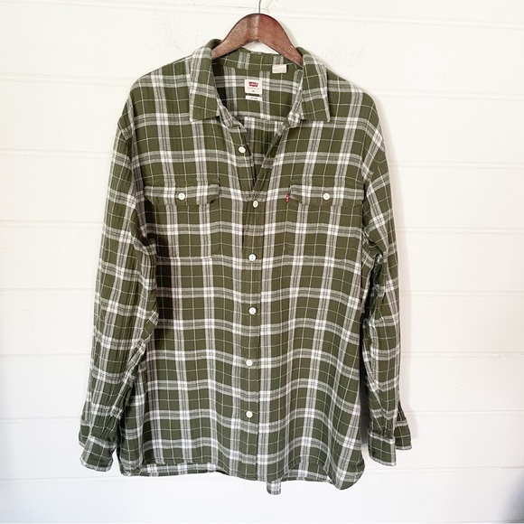 Levi’s Men’s Relaxed Fit Casual Long Sleeve Button Down Plaid Shirt Size XL - Picture 1 of 9